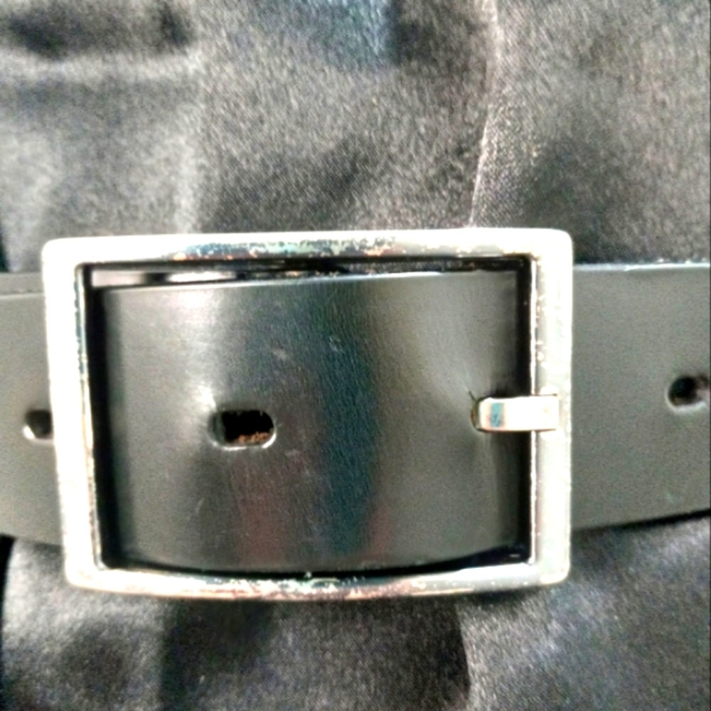 Bacharach Black Belt, Leather Made in Italy, Size 32. 34